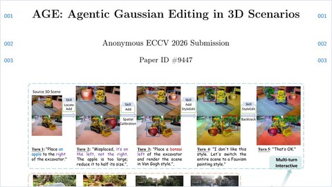 AGE: Agentic Gaussian Editing in 3D Scenarios thumbnail