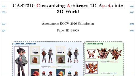 CAST3D: Customizing Arbitrary 2D Assets into 3D World thumbnail