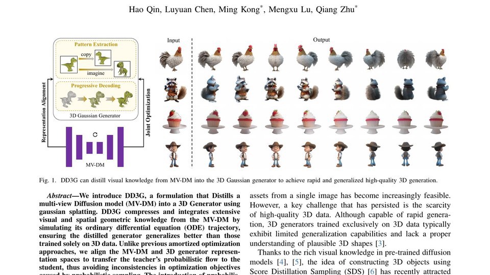 Distilling Multi-view Diffusion Models into 3D Generators thumbnail