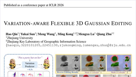 Variation-aware Flexible 3D Gaussian Editing thumbnail
